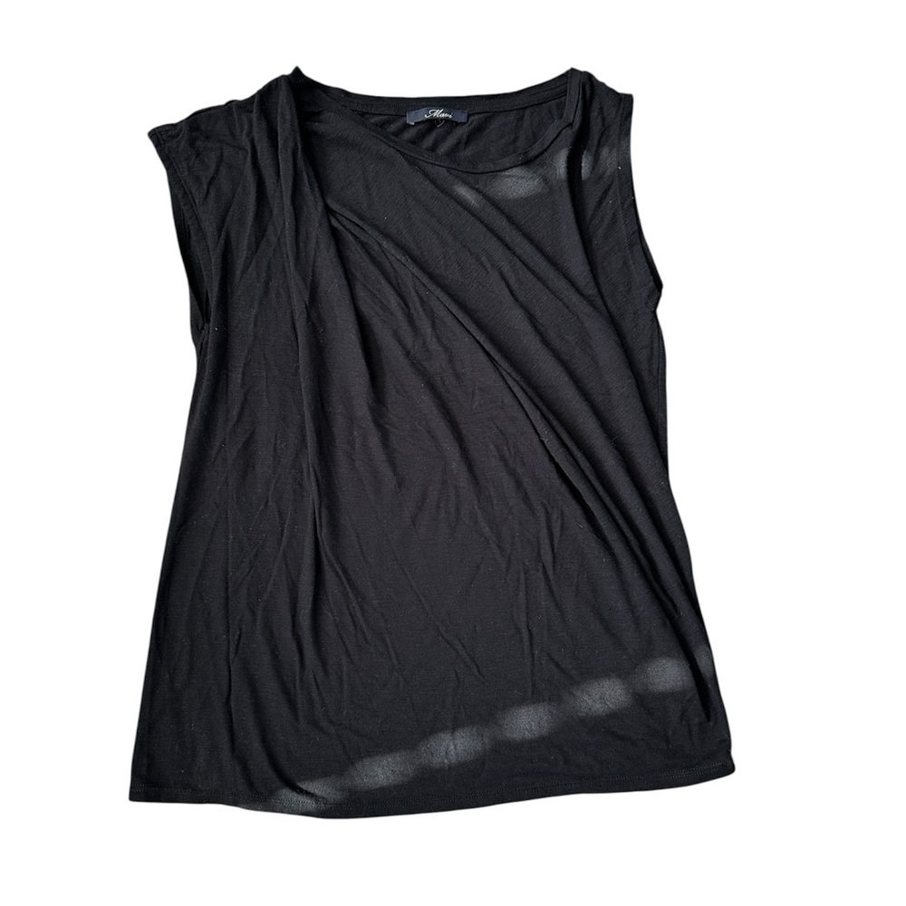 Mavi Black Asymmetrical Muscle Tee Relaxed Fit